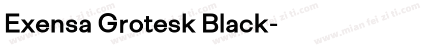 Exensa Grotesk Black字体转换